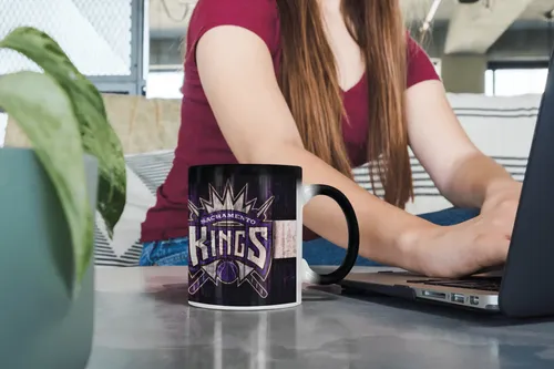 Taza Magica Sacramento Kings - Nba Negro Nba