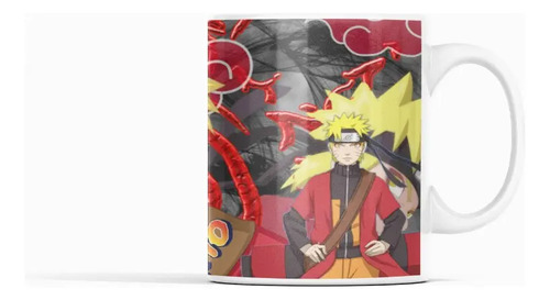 Taza Aventuras De Naruto Reveladas Con Café Blanco