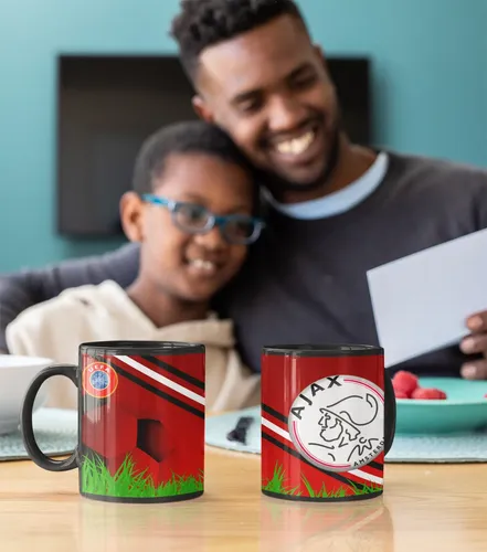Taza Magica Ajax De Ámsterdam Futbol Holandes Ajacied Negro Fútbol