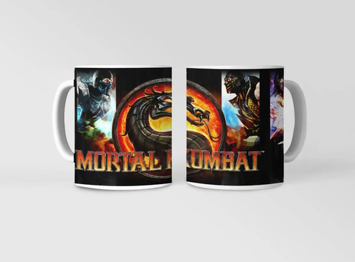 Taza Mortal Kombat Fatalities Revelados Blanco