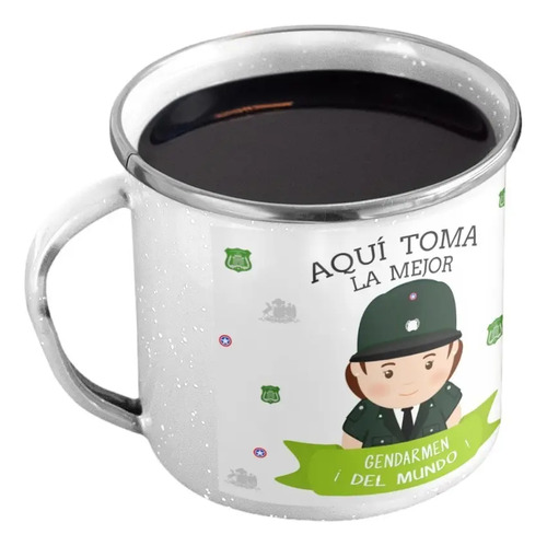 Taza Enlozada Gendarmería - Valor Y Vigilancia
