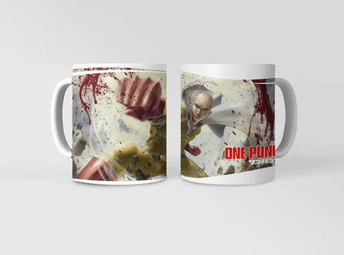 Taza One Punch Man - Golpe De Héroe Blanco
