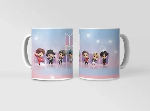 Taza Bts - Armonías Del K-pop Blanco