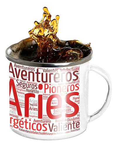 Taza Enlozada Aries - Valientes Y Resueltos Blanco Videojuegos