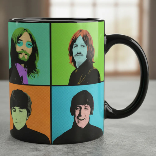 Taza Magica The Beatles Bandas De Rock 05 Negro The Beatles 05
