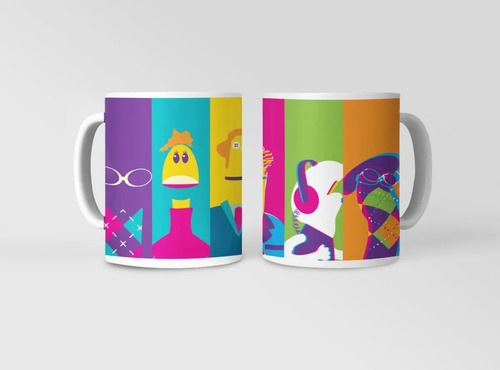 Taza Personajes De 31 Minutos Colores Vivos Blanco