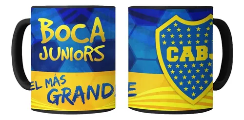 Taza Equipo Fútbol Argentino Boca Juniors Orgullo Azul Oro Negro