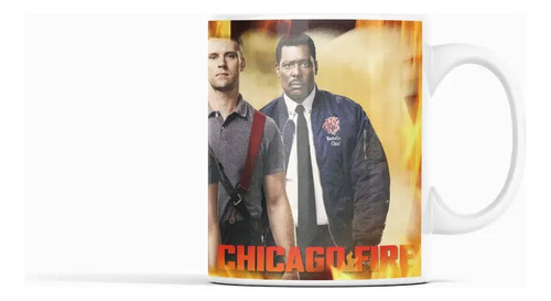 Taza Chicago Fire - Héroes Y Llamas Reveladas Blanco