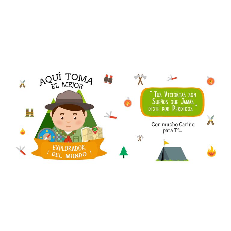 Taza Enlozada Scout - Aventuras y Naturaleza H