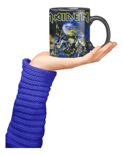 Taza Mágica De Iron Maiden - Bandas De Rock 02 Negro Iron Maiden Live After