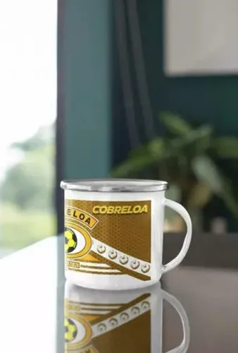 Taza Lechero Enlozado Club Deportes Cobreloa Fútbol Chileno Negro Cobreloa