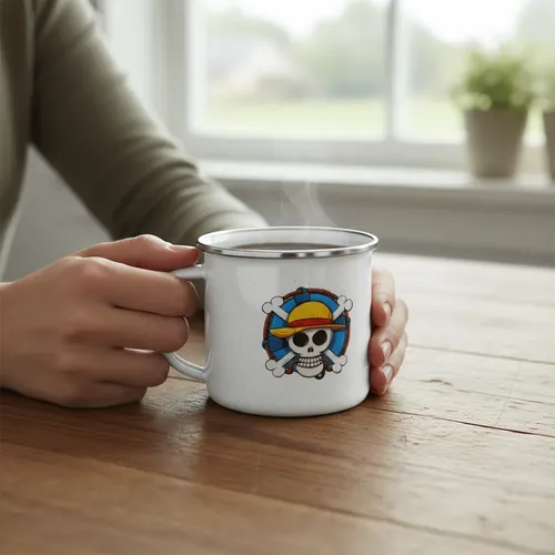 Taza Enlozada Únete A La Tripulación De One Piece Blanco