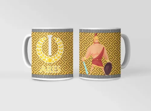 Taza Ares - Para Amantes De La Mitología Griega Blanco
