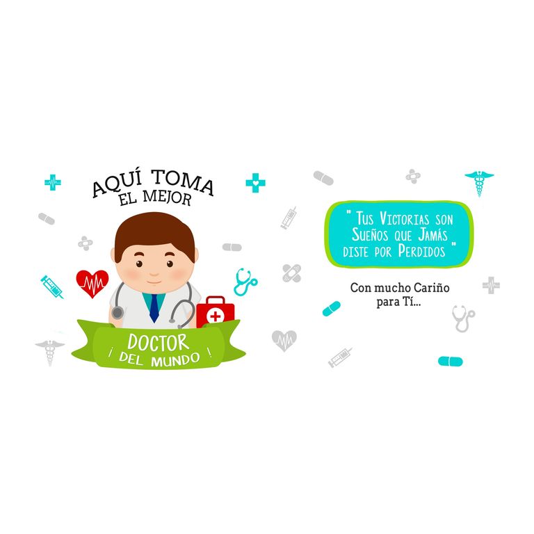 Taza Enlozada Doctor - En Guardia por la Salud