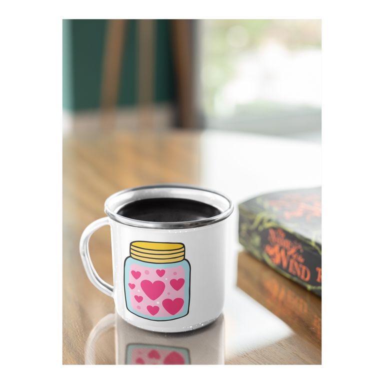Taza Enlozada Amor en Conserva - Ingredientes del Corazón