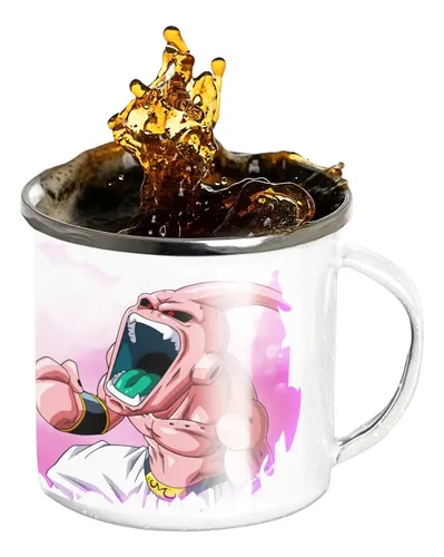 Taza Enlozada Con Majin Buu - Diversión Dragon Ball Z Blanco Regalo Majin Buu