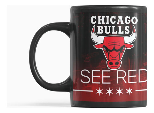Taza Mágica Chicago Bulls Jordán - Nba 02 Negro Nba