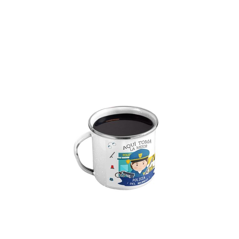 Taza Enlozada Justicia Orden y Café M