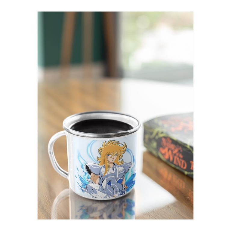 Taza Enlozada Hyoga de Cisne Caballeros del Zodiaco