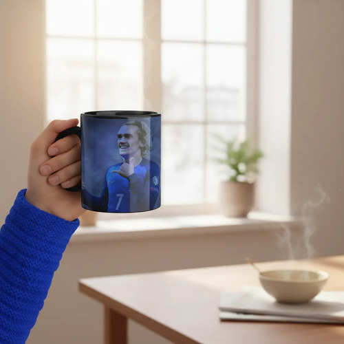 Taza Magica Antonie Griezmann Estrellas Del Futbol Negro Antonie Griezmann