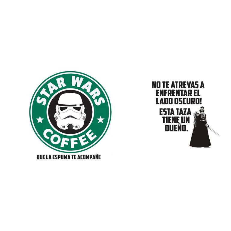 Taza Enlozada Viaje Estelar con Star Wars