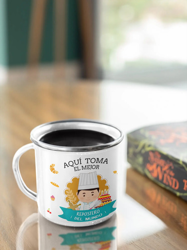 Taza Enlozada Creatividad Y Café - Día De Repostero Blanco Profesión Regalo Día