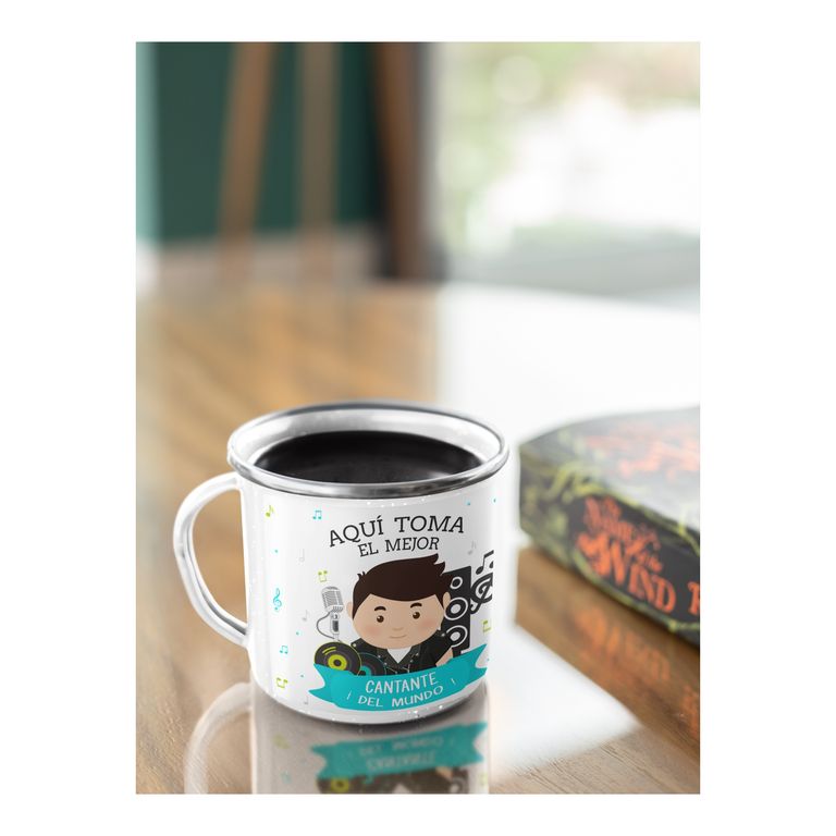 Taza Enlozada Entre Notas y Café - Cantante H