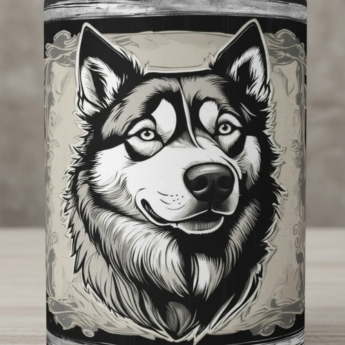 Taza Mágica Mascota Siberian Husky Belleza Y Vitalidad Negro Mascota