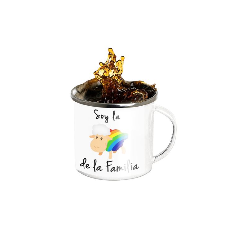 Taza Enlozada La Oveja Multicolor - Celebrando la Diversidad