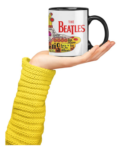 Taza Magica The Beatles Yelow Submarine Negro The Beatles Yelow Submarine