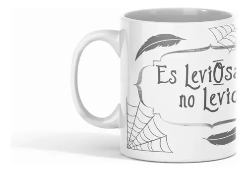 Taza Harry Potter Con Frase Es Leviosa Blanco