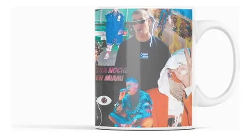Taza Descubre Bad Bunny Con Cada Sorbo Blanco