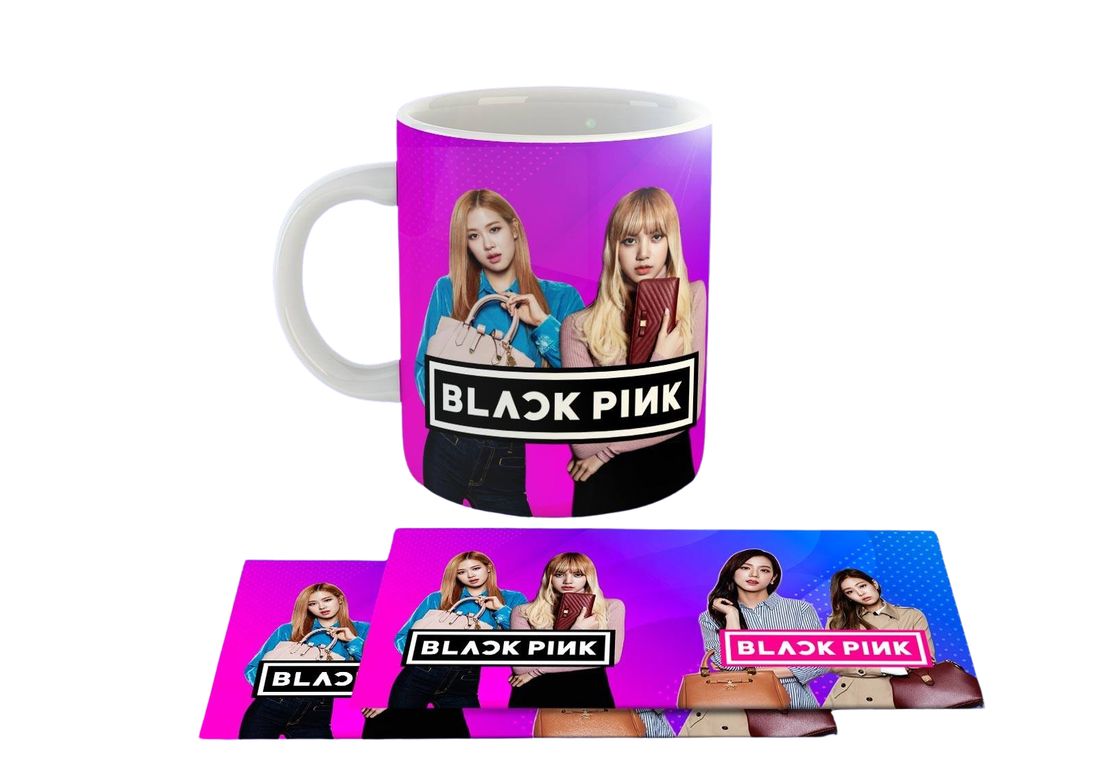 Taza Ceramica 11oz K-Pop Insp Blackpink Duo Magenta