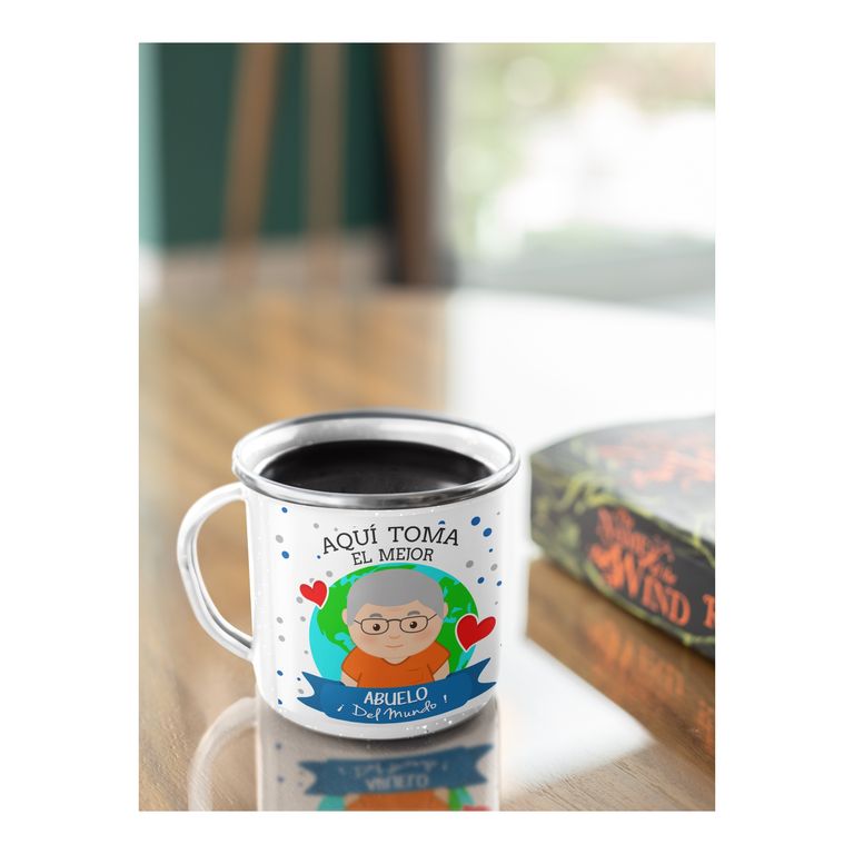 Taza Enlozada Mejor Abuelo del Mundo - Historias y Hazañas