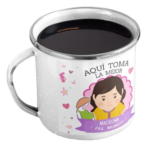 Taza Enlozada Matrona - Vidas Nuevas Y Viejos Cafés Blanco Profesiones Matrona