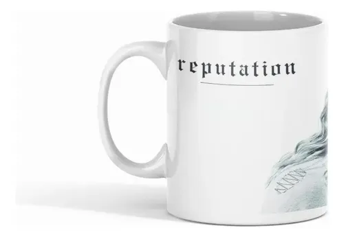 Taza Taylor Swift Diseño Exclusivo Reputation Blanco
