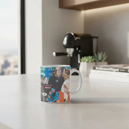 Taza Descubre Bad Bunny Con Cada Sorbo Blanco