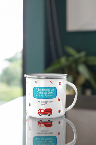 Taza Enlozada Bomberos - Héroes Del Fuego
