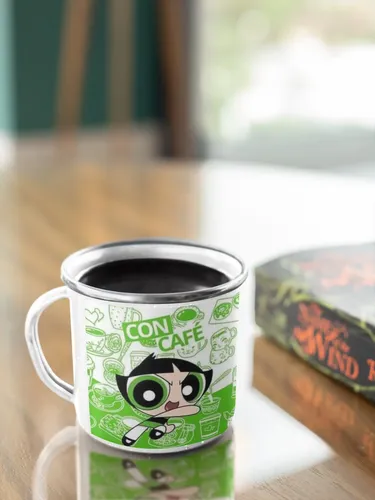 Taza Enlozada Chicas Superpoderosas Burbuja Blanco Chicas Superpoderosas