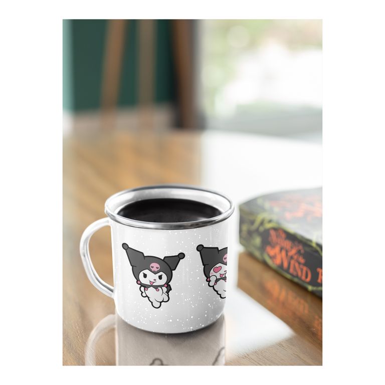 Taza Enlozada Kuromi - Aventuras Oscuras y Kawaii
