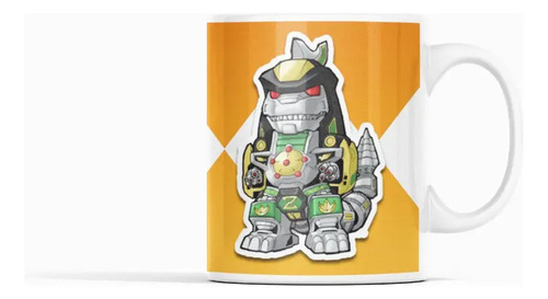 Taza Power Rangers - Morfosis Revelada Dragonzord Blanco