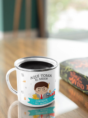Taza Enlozada Balancea Tu Día Con Café - Contador