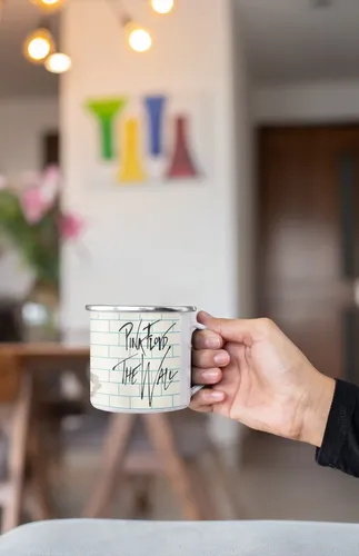 Taza Enlozada Pink Floyd - Un Viaje Musical Blanco Pink Floyd The Wall
