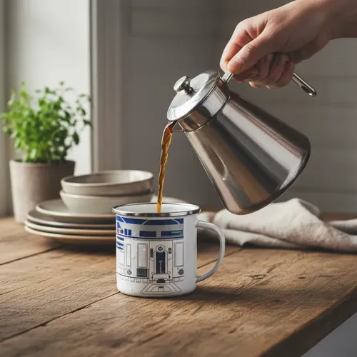 Taza Enlozada R2-d2 - El Héroe Droide Blanco
