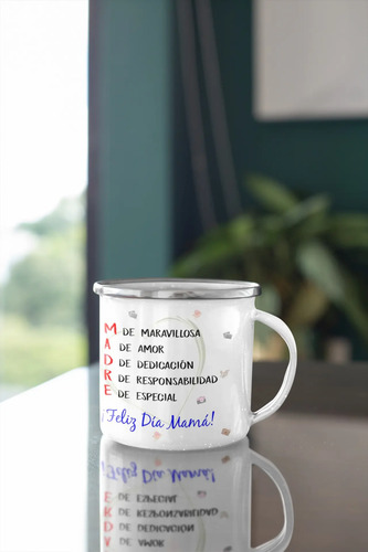 Taza Enlozada Lentes Y Sueños - Mamá Fotógrafa Blanco Mamá Fotógrafa