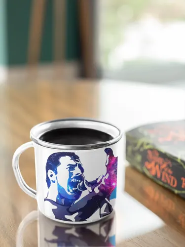 Taza Enlozada Freddy Mercury - Espíritu De Queen Blanco Espíritu De Queen