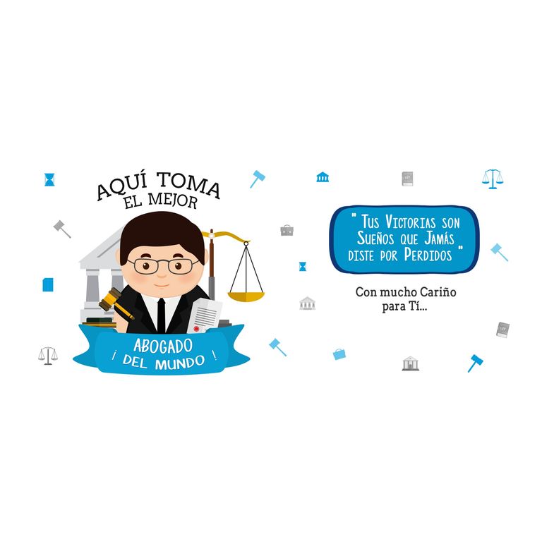 Taza Enlozada Justicia y Java - Abogado