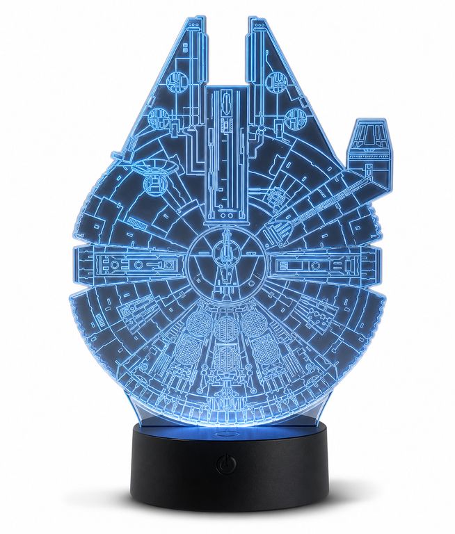 Lámpara LED 3D Halcón Milenario Star Wars YT-1300