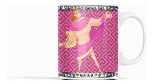 Taza Apolo - Dios Del Sol Y Las Artes Mitología Griega Blanco
