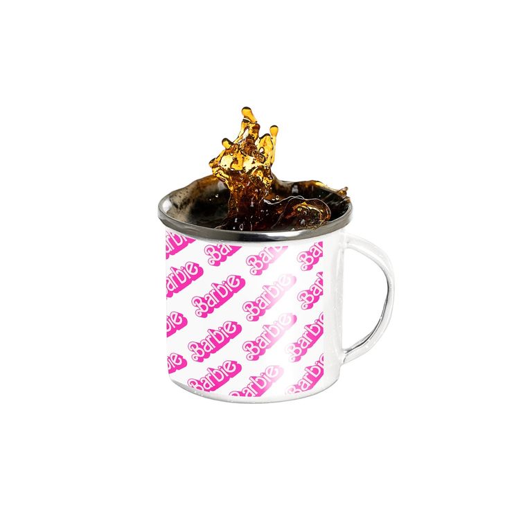 Taza Enlozada Vive un Día Rosa con Barbie